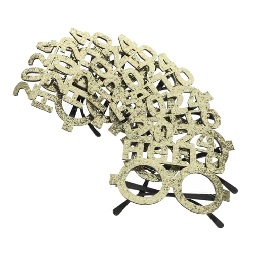 ZUNOXAZ 6 Stück Teiliges Neujahrs-partybrillen mit Einzigartigem Design Auffällige Foto-requisiten für Silvesterfeiern Leicht zu Reinigen Stylische und Festliche Partybrillen von ZUNOXAZ