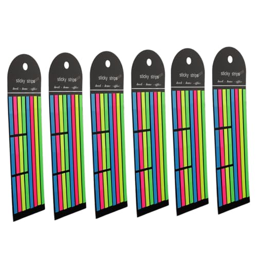 ZUNOXAZ 6 Stück Teiliges Set Fluoreszierende Lesezeichen Haftstreifen Transparente Bunte Page Marker Praktische Index Tabs für Buchannotation und Fokussiertes Lesen Geeignet für Schüler ZUNOXAZ 6 Stück Teiliges Set Fluoreszierende Lesezeichen Haftstreifen Transparente Bunte Page Marker Praktische Index Tabs für Buchannotation und Fokussiertes Lesen Geeignet für Schüler von ZUNOXAZ
