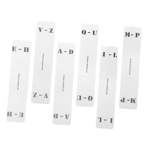 ZUNOXAZ 6 Stück Teiliges Transparente Acryl schallplatten trennkarten mit Vertikaler Beschriftung Langlebige Vinyl schallplatten organizer für Schnelle Sortierung und Einfache von ZUNOXAZ