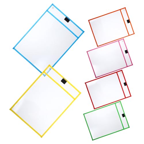 ZUNOXAZ 6 Stück Teiliges Transparente Wiederbeschreibbare Dokumententaschen aus Glattem Langlebigem Material Schutzfunktion für Leichte für Büro Schule und Zuhause Zufällige Farbe ZUNOXAZ 6 Stück Teiliges Transparente Wiederbeschreibbare Dokumententaschen aus Glattem Langlebigem Material Schutzfunktion für Leichte für Büro Schule und Zuhause Zufällige Farbe von ZUNOXAZ
