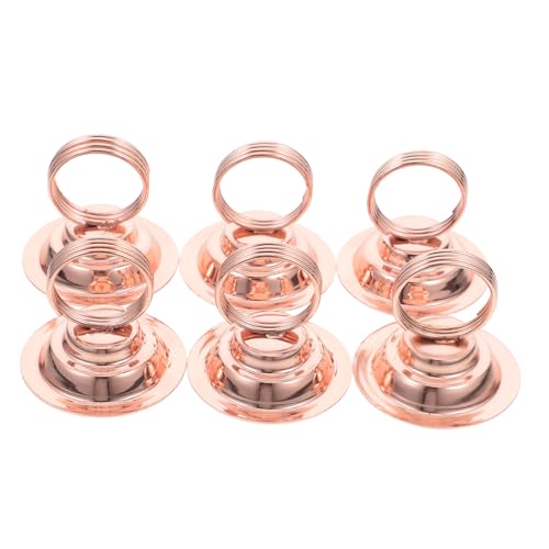 ZUNOXAZ 6 Stück Tischkartenhalter aus Robustem und Elegant als Memo und Menükartenhalter für Hochzeiten Restaurants und Bankette Platzsparend und Langlebig in Roségold von ZUNOXAZ