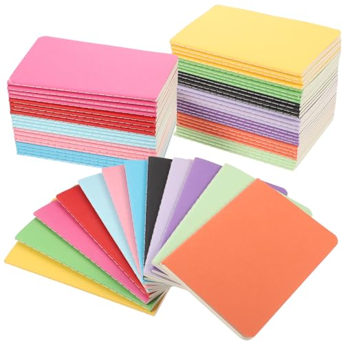 ZUNOXAZ 60 Stück Mini Notizblock Farbiges Cover Kompakter Schreibblock ohne Raster Praktisches Memo Pad für To do listen Notizen Tagebuch Tragbares Pocket format für Schule und Büro von ZUNOXAZ