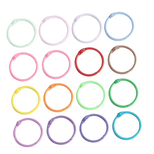 ZUNOXAZ 60 Stück Teiliges Bunte Buchbinderinge aus Metall Multifunktionale Schlüsselringe für DIY Bastelprojekte Wiederverwendbare Runde Binder Ringe Stabile Halterung für Papiere und ZUNOXAZ 60 Stück Teiliges Bunte Buchbinderinge aus Metall Multifunktionale Schlüsselringe für DIY Bastelprojekte Wiederverwendbare Runde Binder Ringe Stabile Halterung für Papiere und von ZUNOXAZ