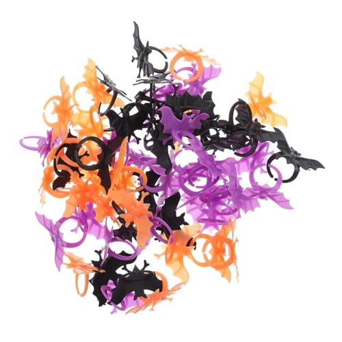 ZUNOXAZ 60 Stück Teiliges Halloween Spielzeugring aus Kunststoff mit Bunten Fledermausmotiven Sicheres Party Handaccessoire für Kostümspiele und Gruselige Verkleidungen ZUNOXAZ 60 Stück Teiliges Halloween Spielzeugring aus Kunststoff mit Bunten Fledermausmotiven Sicheres Party Handaccessoire für Kostümspiele und Gruselige Verkleidungen von ZUNOXAZ