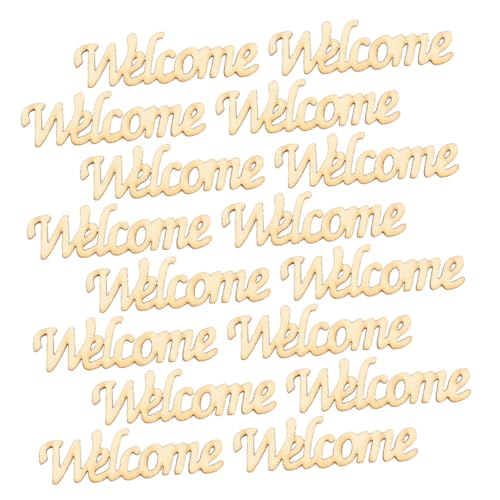 ZUNOXAZ 60 Stück Teiliges Unvollendete Holz wortscheiben zum Bemalen Glatte Oberfläche Englische Welcome buchstaben für DIY holzdekoration Vielseitig für Bastelprojekte und von ZUNOXAZ