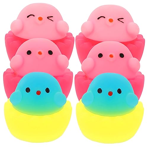 ZUNOXAZ 6Stücke Teiliges Ostern Bunte Hühner Füllstoffe für Ostern Partys und Geschenktüten aus Hochwertigem Tpr Material Leicht und Tragbar von ZUNOXAZ