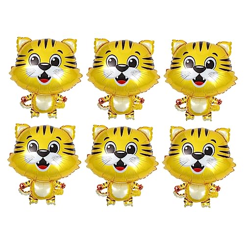 ZUNOXAZ 6Stücke Tier Aluminiumfolienballons Cartoon Tiger Party Deko für Kindergeburtstage und Langlebig Vielseitig Einsetzbar für Bühnendekoration ZUNOXAZ 6Stücke Tier Aluminiumfolienballons Cartoon Tiger Party Deko für Kindergeburtstage und Langlebig Vielseitig Einsetzbar für Bühnendekoration von ZUNOXAZ