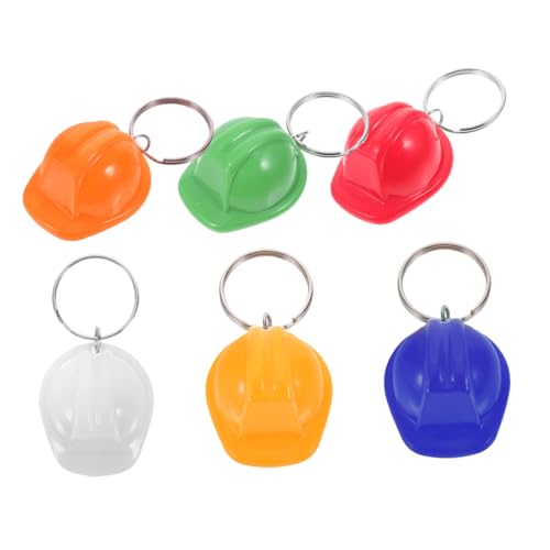 ZUNOXAZ 6pcs Mini -sicherheitshelmschlüsselkette Für Goodie -taschen Für Partyversorgungen Für Den Bau Von Bautälen Und Keyring Der Autoketten Und Autoschlüsselung von ZUNOXAZ