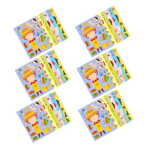 ZUNOXAZ 6sätze Puzzelkleber Puzzle-bauaufkleber Für Junge Mädchen Ankleide-stickerbuch Mit Berufs-ankleide-Sticker Sticker Und Kostümzubehör Geeignet Für Schul Und ZUNOXAZ 6sätze Puzzelkleber Puzzle-bauaufkleber Für Junge Mädchen Ankleide-stickerbuch Mit Berufs-ankleide-Sticker Sticker Und Kostümzubehör Geeignet Für Schul Und von ZUNOXAZ