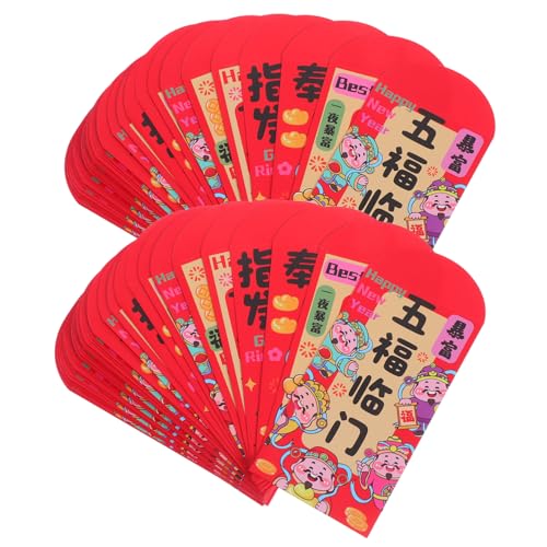 ZUNOXAZ 72 Stück Traditionelle Chinesische Neujahrs-hongbao aus Papier für Frühlingsfest und Festliche Geldgeschenke ZUNOXAZ 72 Stück Traditionelle Chinesische Neujahrs-hongbao aus Papier für Frühlingsfest und Festliche Geldgeschenke von ZUNOXAZ