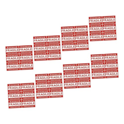 ZUNOXAZ 8 Blatt Fragile Aufkleber Selbstklebend Rot Warnetiketten für Zerbrechliche Pakete Stabile Materialqualität Praktisch Leicht Vielseitig für Versand Kartons Gepäck von ZUNOXAZ