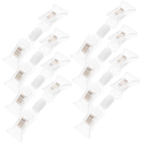 ZUNOXAZ 8 Stück Teiliges Doppelseitiger Drehbarer Preisschild clips aus Transparentem mit Starkem Halt für Preisschilder und Warenanzeigen für Einzelhandel und Bürogebrauch von ZUNOXAZ