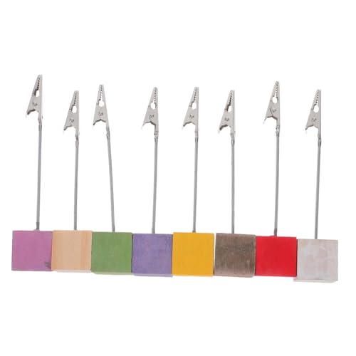 ZUNOXAZ 8 Stück Teiliges Holzhalter mit Kiefernbasis Flexibler Draht Clip Memohalter für Tischkarten Fotohalter Notizhalter Bunte Zufällige Farben für Büro und Zuhause ZUNOXAZ 8 Stück Teiliges Holzhalter mit Kiefernbasis Flexibler Draht Clip Memohalter für Tischkarten Fotohalter Notizhalter Bunte Zufällige Farben für Büro und Zuhause von ZUNOXAZ