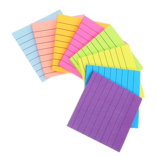 ZUNOXAZ 8 Stück Teiliges Kleine Haftende Memo Pads Selbstklebende Linierte Notizzettel in Farben Stark Haftend Vielseitig Einsetzbar für Büro Schule Zuhause Praktische Notizen und ZUNOXAZ 8 Stück Teiliges Kleine Haftende Memo Pads Selbstklebende Linierte Notizzettel in Farben Stark Haftend Vielseitig Einsetzbar für Büro Schule Zuhause Praktische Notizen und von ZUNOXAZ