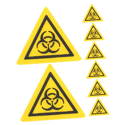 ZUNOXAZ 8 Stück Teiliges Laborwarnaufkleber Biologische Risiko Warnhinweise Selbstklebend Praktisch Leicht Tragbar Für Sicherheitskennzeichnung Im Laborbereich von ZUNOXAZ