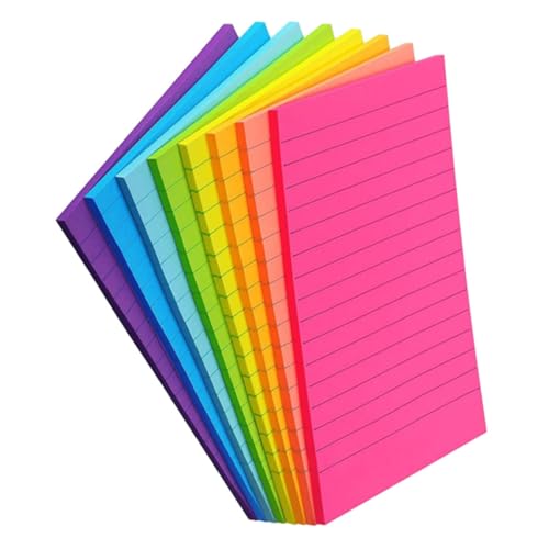 ZUNOXAZ 8 Stück Teiliges Selbstklebender Memo Pads in Leuchtenden Farben Praktische Haftende Notizzettel mit Markierungen Tragbare Haftnotizen für Büro Schule Zuhause und To do listen ZUNOXAZ 8 Stück Teiliges Selbstklebender Memo Pads in Leuchtenden Farben Praktische Haftende Notizzettel mit Markierungen Tragbare Haftnotizen für Büro Schule Zuhause und To do listen von ZUNOXAZ