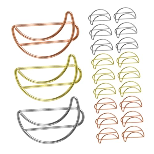 ZUNOXAZ 90 Stück Teiliges Mondförmige Metall Paperclips als Lesezeichen und Planer Clips Vielseitige Büroklammern für Bücher Akten und Dokumente Sanfte Oberfläche Schützt Papier für ZUNOXAZ 90 Stück Teiliges Mondförmige Metall Paperclips als Lesezeichen und Planer Clips Vielseitige Büroklammern für Bücher Akten und Dokumente Sanfte Oberfläche Schützt Papier für von ZUNOXAZ