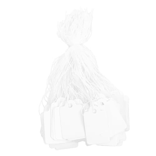 ZUNOXAZ 90Stücke Schmuck mit Schnur Leere Preisschilder für Schmuck Kleidung und Accessoires Hochwertige Papieretiketten mit Baumwollfaden Einfach zu Befestigen von ZUNOXAZ