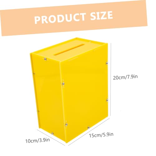 ZUNOXAZ Acryl Wahlurne mit Schlitz und Sicherem Schloss Transparente Vorschlagsbox für Veranstaltungen Spendenbox mit Wandmontage für Abstimmungen und Vertrauliche Einwurfbehälter von ZUNOXAZ