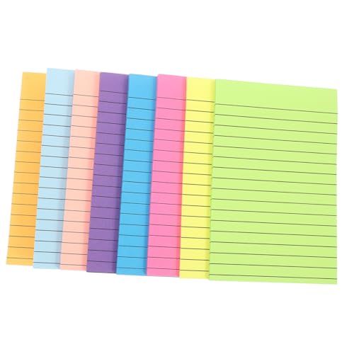 ZUNOXAZ Bunte Haftnotizen Farben Selbstklebende Memo Pads für Büro und Zuhause Wiederverwendbar für Notizen und Organisation von ZUNOXAZ