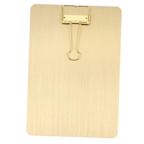 ZUNOXAZ Clipboard aus mit Goldfarbener Klemme Langlebiges Klemmbrett für Büro und Schule Robustes Schreibbrett für Dokumente und Memos Leicht und Praktisch für Lehrer und Studenten ZUNOXAZ Clipboard aus mit Goldfarbener Klemme Langlebiges Klemmbrett für Büro und Schule Robustes Schreibbrett für Dokumente und Memos Leicht und Praktisch für Lehrer und Studenten von ZUNOXAZ