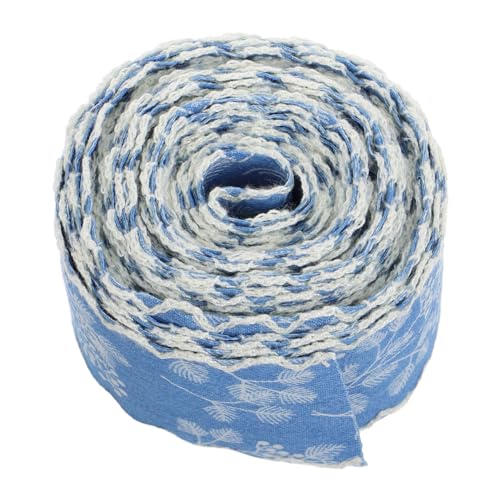 ZUNOXAZ Denimband mit Spitzenrand Langlebiges Jeansstoffband für Diy Modeprojekte Breit für Haarschmuck und Kreative Designs von ZUNOXAZ