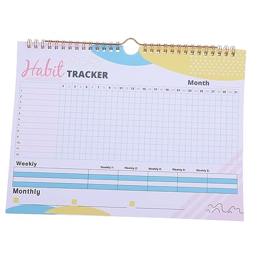 ZUNOXAZ Habit Tracker Kalender Planer ohne Minimalistisches Design Vielseitig als Zielplaner Schlaf und Trainingsjournal Nutzbar Format für Motivation und Produktivität von ZUNOXAZ