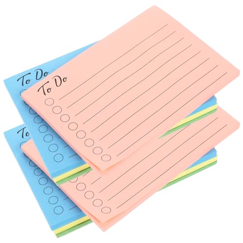 ZUNOXAZ Haftnotizen Bücher Selbstklebende Sticker in Blau Grün und Gelb Praktische Büro Memo Pads für To Do Listen Erinnerungen und Planung von ZUNOXAZ