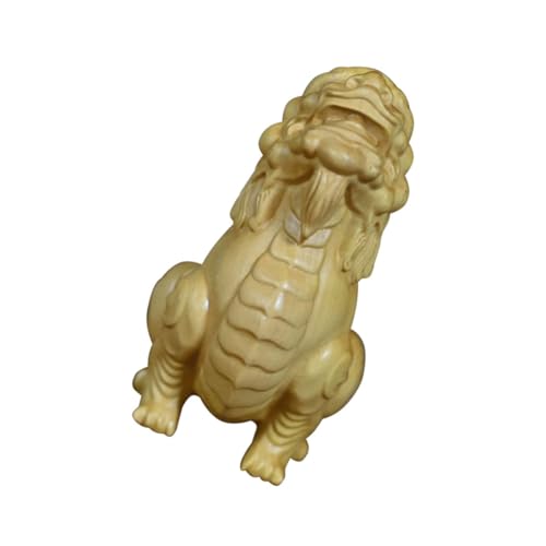 ZUNOXAZ Handgeschnitzte Holzfigur Stabiles Holzkunstwerk Dekorative Tischdekoration für Wohn Büroflächen Langlebiges Holzhandwerk Stilvolles Desktop Ornament von ZUNOXAZ