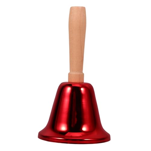ZUNOXAZ Handglocke aus Metall mit Holzgriff Laute Handklingel für Aufmerksamkeit für Restaurant Hochzeit Lehrer oder Zuhause Vielseitig Einsetzbar Klassisch und Tragbar von ZUNOXAZ