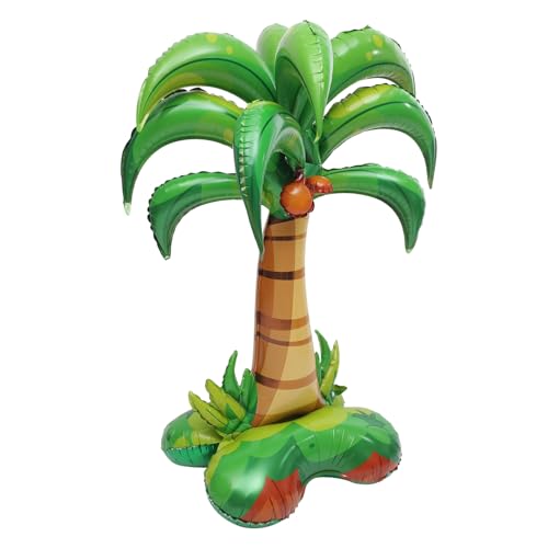 ZUNOXAZ Hawaii Palm Tree Aluminiumfolienballon Aufblasbarer Partydekoration für Kindergeburtstage und Langlebig für Fotos von ZUNOXAZ