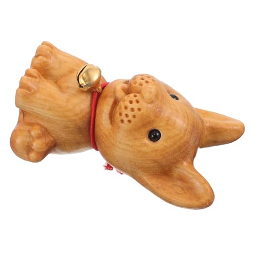 ZUNOXAZ Holzfigur Hund Corgi Tierornament Aus Holz Hundeskulptur Für Heimdekor Büroeinrichtung Kleine Welpenfiguren Aus Harz Miniaturtiere von ZUNOXAZ