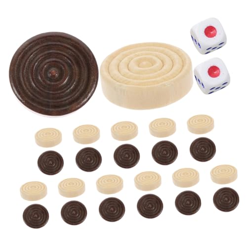 ZUNOXAZ Holzspielsteine Set Rund für Brettspiele und Schach Ersatzteile Elegante Holzfiguren Vielseitig für Familie Schule und Reise von ZUNOXAZ