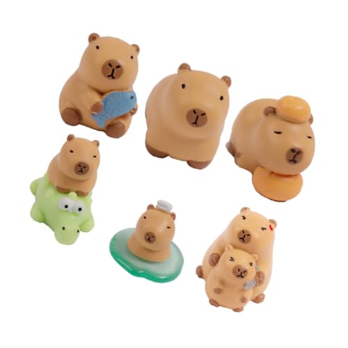 ZUNOXAZ Kleiner Capybara Figuren aus Harz 6 Stück Niedliche Tischdekoration für Garten und Inneneinrichtung Realistische Capybara Spielzeugfiguren Souvenirs und Partybedarf ZUNOXAZ Kleiner Capybara Figuren aus Harz 6 Stück Niedliche Tischdekoration für Garten und Inneneinrichtung Realistische Capybara Spielzeugfiguren Souvenirs und Partybedarf von ZUNOXAZ