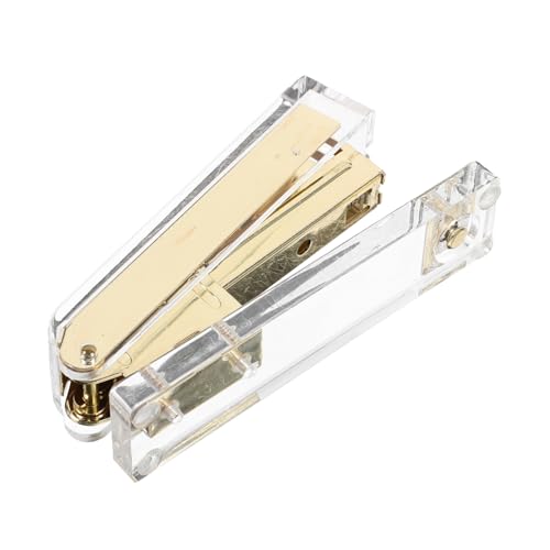 ZUNOXAZ Kompakter Acryl heftgerät Goldfarbig Multifunktionaler Bürotacker Robust Für Schule Büro Zuhause Leicht Tragbar Anti verklemmt Für Bürobedarf ZUNOXAZ Kompakter Acryl heftgerät Goldfarbig Multifunktionaler Bürotacker Robust Für Schule Büro Zuhause Leicht Tragbar Anti verklemmt Für Bürobedarf von ZUNOXAZ