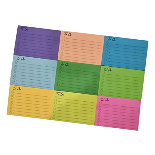 ZUNOXAZ Kreative Haftnotizen Farben Selbstklebende Notizzettel für Schule Büro Zuhause Praktische Memo Pads für Notizen Erinnerungen und To Do Listen von ZUNOXAZ