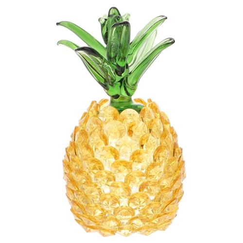 ZUNOXAZ Kristall Pineapple Dekoration Künstlerische Frucht Ornament für Schreibtisch Kreative Desktop Deko Handgefertigt Langlebig und aus von ZUNOXAZ