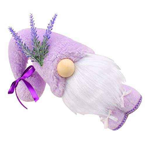 ZUNOXAZ Lavendel Gnom Dekoration Handgefertigte Plüsch GNOME Figur Violett Ornament Für Frühlings Und Sommerdeko Vielseitige Tischdeko Für Zuhause Party Und Muttertag von ZUNOXAZ