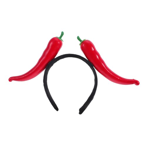 ZUNOXAZ Lustiges Chili pfeffer Haarreif Kostüm Party Haarschmuck Headband Festliche Kopfbedeckung für Themenfeiern und Karneval von ZUNOXAZ