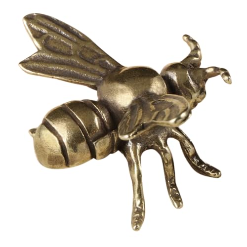 ZUNOXAZ Messing Bienen Ornament Vintage Bienenfigur Dekorativ Robust für Wohn Schreibtischdekoration Stilvolles Handfreundliches Design als Geschenk für Zuhause und Büro von ZUNOXAZ