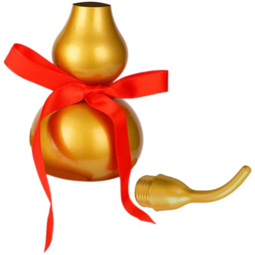 ZUNOXAZ Messing Hohler Feng Shui Kürbis Deko Ornament mit Glücksbedeutung Dekorative Tischdekoration für Zuhause und Büro Chinesisches Glücksbringer Gourd Adorn Langlebiges von ZUNOXAZ
