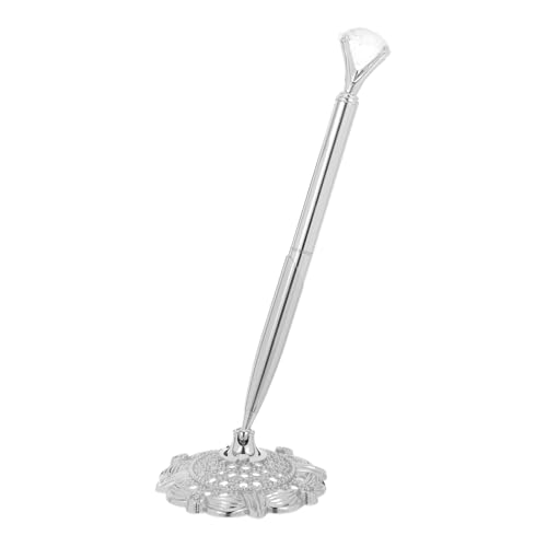 ZUNOXAZ Metall Kugelschreiber für Empfangstisch Robuster Unterschriftenstift Silber mit Bling für Hochzeiten und Gästebücher Schreibgerät für Hotels ZUNOXAZ Metall Kugelschreiber für Empfangstisch Robuster Unterschriftenstift Silber mit Bling für Hochzeiten und Gästebücher Schreibgerät für Hotels von ZUNOXAZ