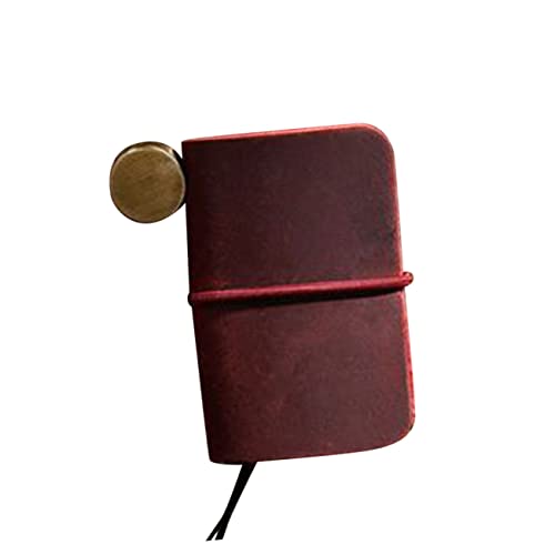 ZUNOXAZ Mini Notizbuch Handgefertigt Kleines Notizpad für Büro Schule Studenten Portabel und Vielseitig Weinrot für Notizen Planungen Geschenkoption von ZUNOXAZ