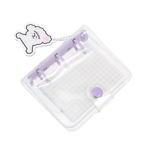 ZUNOXAZ Mini Notizbuch Transparent mit Knopfverschluss Teiliges DIY Scrapbook mit PVC Hülle Kariertem Loose Leaf Papier und Aufbewahrungstasche Leicht und für Schule Büro Alltag ZUNOXAZ Mini Notizbuch Transparent mit Knopfverschluss Teiliges DIY Scrapbook mit PVC Hülle Kariertem Loose Leaf Papier und Aufbewahrungstasche Leicht und für Schule Büro Alltag von ZUNOXAZ