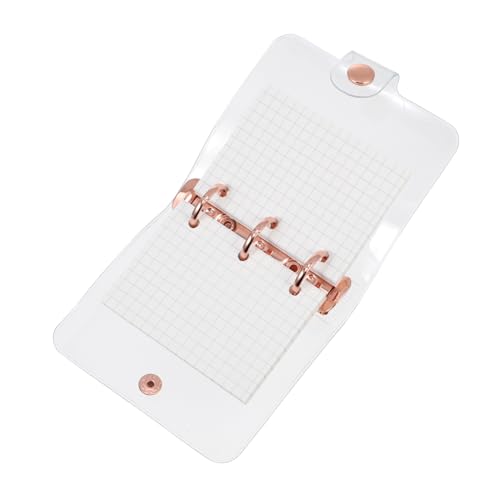 ZUNOXAZ Mini Scrapbook Notizbuch Roségold Ringbuch mit Blättern und Aufbewahrungstaschen Tragbares Kleines Notizheft für Schüler Tagebuch Wochenplaner und Kreative Planung von ZUNOXAZ