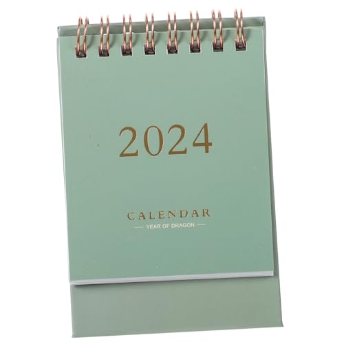 ZUNOXAZ Mini Tischkalender mit Staffelei Haushalts Monatskalender für Täglichen Gebrauch Dekorativer Büro Schreibtischkalender in Frischem Grün Praktischer Terminplaner für Lehrer und von ZUNOXAZ