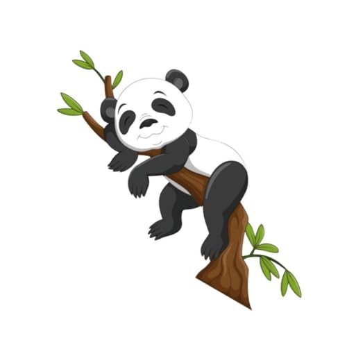 ZUNOXAZ PVC Tier Panda Wandtattoo Selbstklebend Kindersicheres Dekor für Kinderzimmer Glatte Wände Fenster Metall Ablösbar Rückstandsfrei Umweltfreundliches PVC Material von ZUNOXAZ