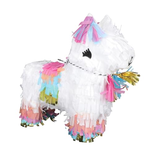 ZUNOXAZ Party Pinata Toy Mini Pferd Candy Füllbar Bunte Geburtstagsdeko Interaktives für Party Mitgebsel und Tombola Preise von ZUNOXAZ