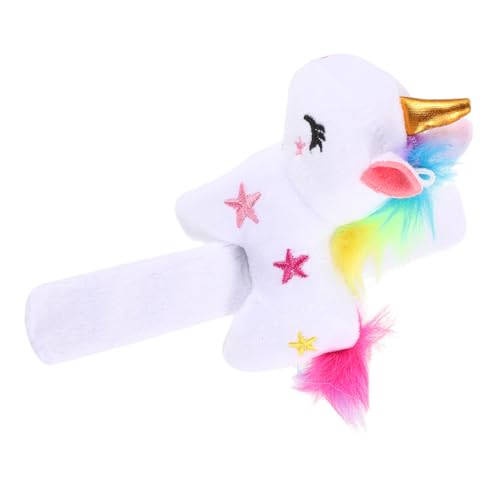 ZUNOXAZ Plüsch Einhorn Slap Armband Kuschelig Cartoon Tierarmband Partygeschenk Angenehm zu Tragen Langlebig und Elastisch für Festival von ZUNOXAZ