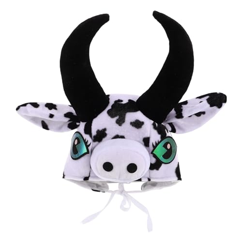 ZUNOXAZ Plüsch Kuhmütze Weiches Kostüm Accessoire Vielseitiger Fotorequisit Bequeme Tierkopfbedeckung Für Themenpartys Und Bühnenauftritte ZUNOXAZ Plüsch Kuhmütze Weiches Kostüm Accessoire Vielseitiger Fotorequisit Bequeme Tierkopfbedeckung Für Themenpartys Und Bühnenauftritte von ZUNOXAZ